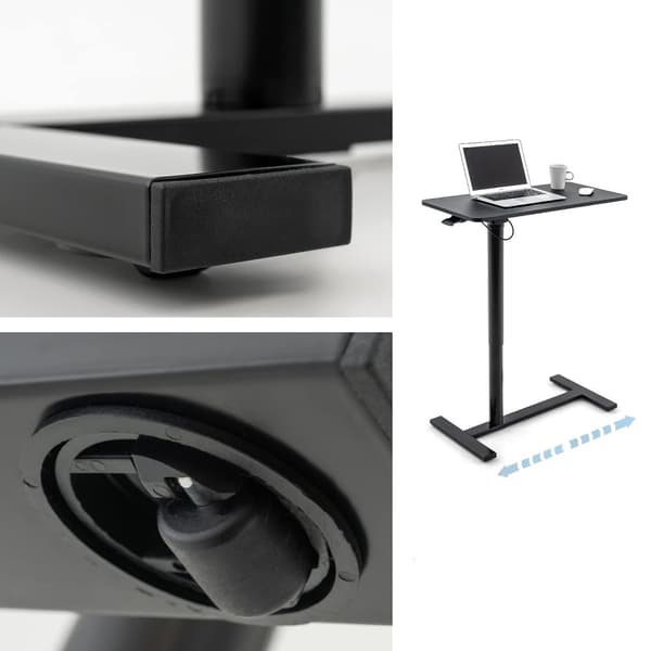 Justerbart Laptopbord - Svart - MDF Svart