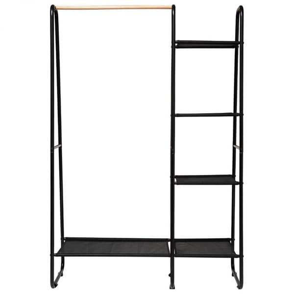Tøjstativ med skostativ - Sort Black