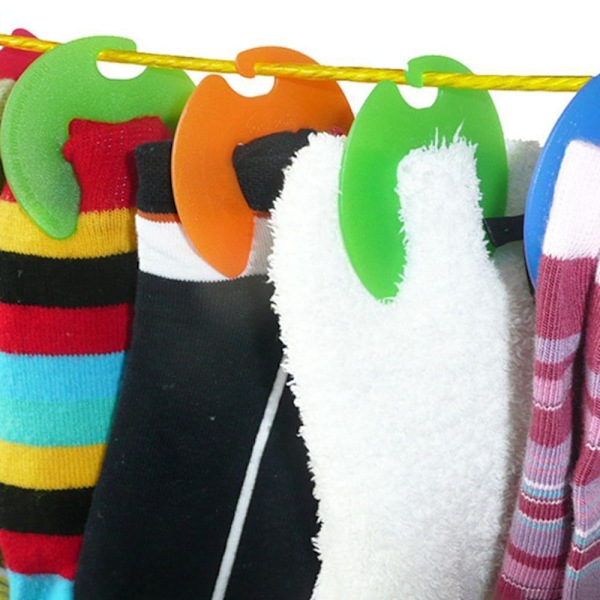 Värikkäät sukkapihdit - 50 kpl Multicolor