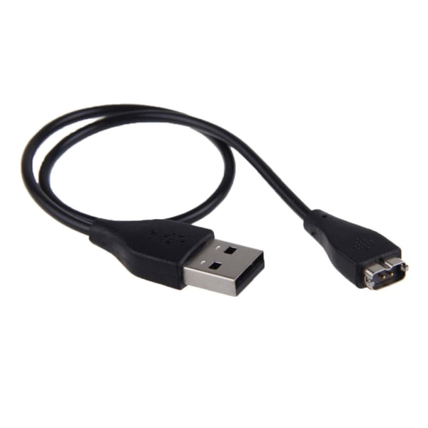 Fitbit Charge HR kompatibel USB Opladerkabel (28 cm) - Sort Black