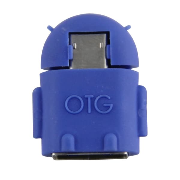OTG Adapter - USB til Micro USB Adapter On-The-Go - Sort Blue