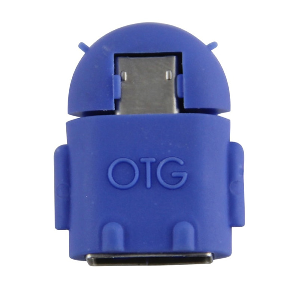 OTG sovitin - USB Micro USB Adapter On-The-Go - Sininen Blue
