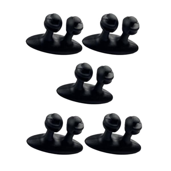 5x Kaapelinpitimet Autoon - Musta Black