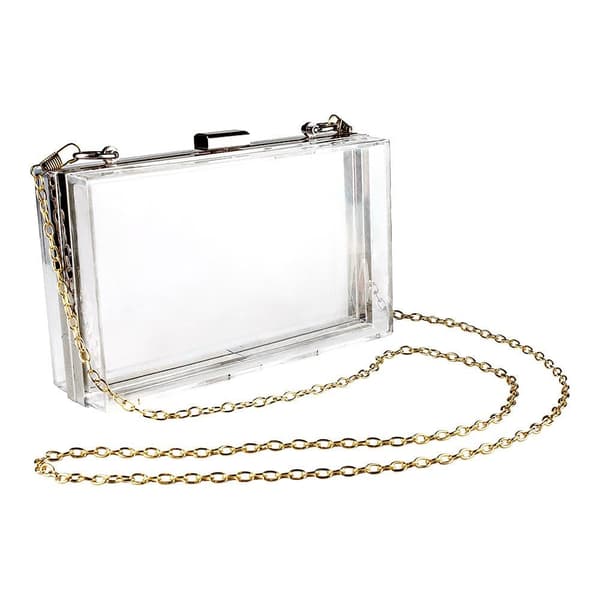 Transparent väska med kedja - Silver Transparent