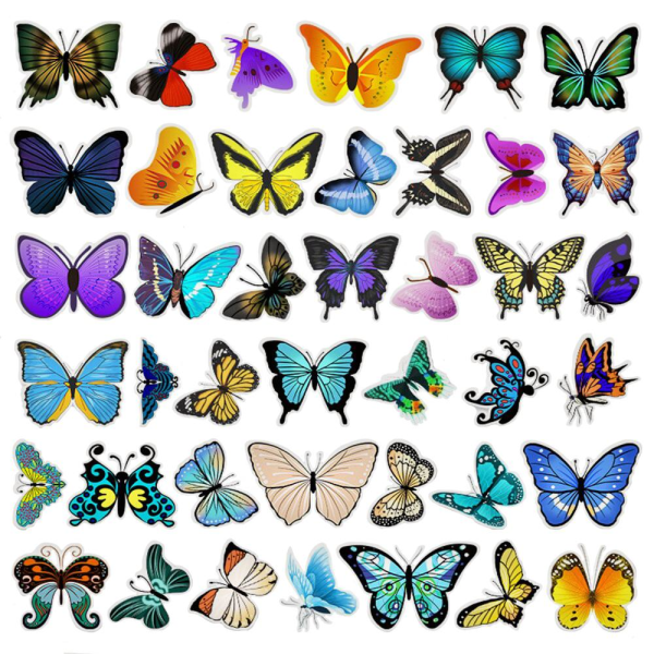 Pack med Klistermärken - Fjärilar multifärg