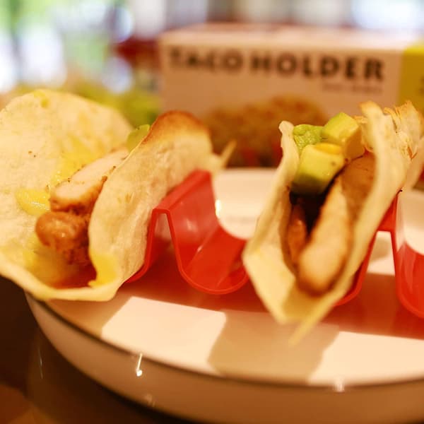 Taco-pidike, 4 paikkaa - punainen Red