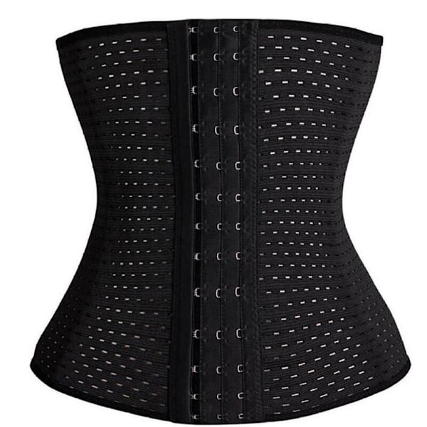 Træningskorset/Waist Trainer for Timeglasfigur, XXL, Sort Black XXL