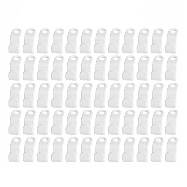 60x Koukkuja Vaatehenkareihin - Valkoinen White