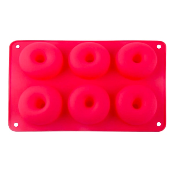 Donutform i Silikone - Rød Red