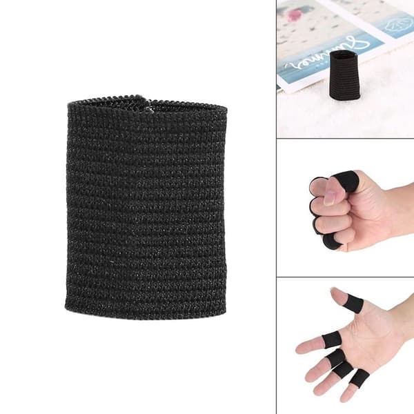 Fingerstøtte til sport - 10 stk Black