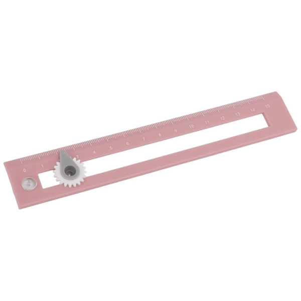 Multifunktionell Linjal med Roterande Kompass - Rosa Rosa