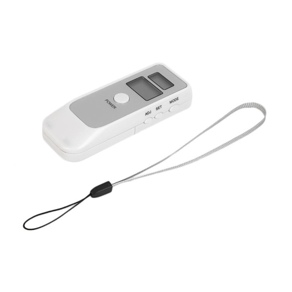 Digitalt Alkometer med et LCD Ur White