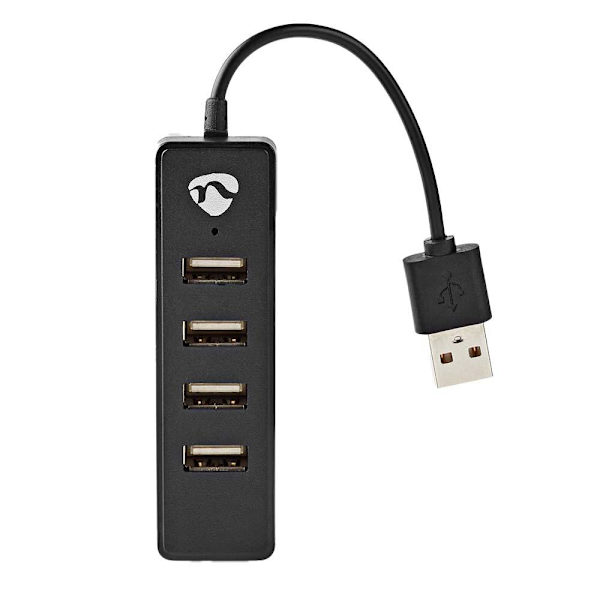 USB-Hub 2.0 - 4x USB-porttipistoke Black
