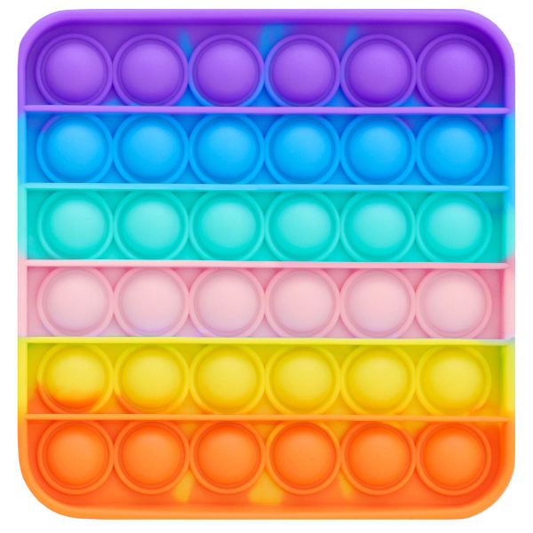 Pop It, Fidget Toy med Bubblor - Fyrkantig multifärg