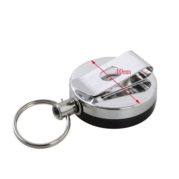 Nyckelhållare med Jojo-funktion - Svart Silver one size
