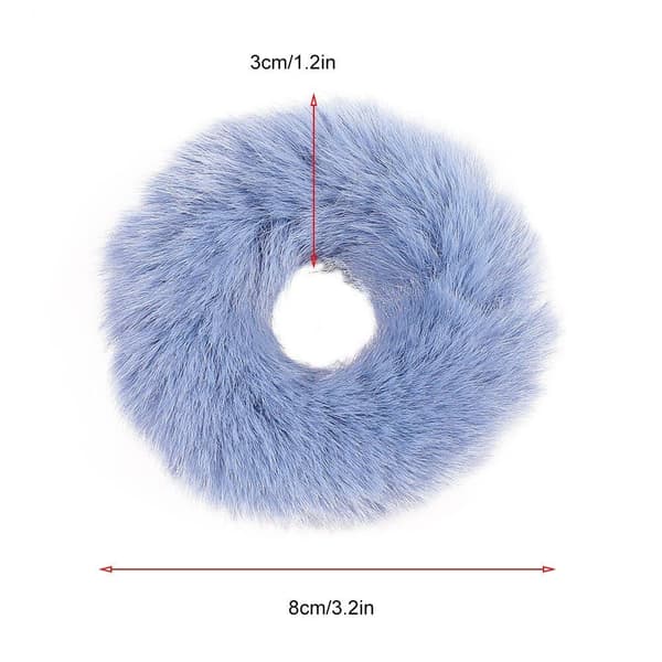 Fluffiga Scrunchies - Blå - 5 st Blå