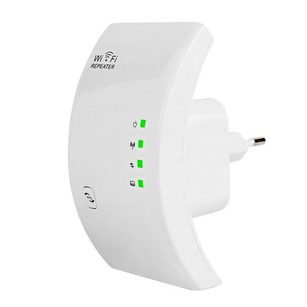 Trådløs Wi-Fi Repeater - Hvid White