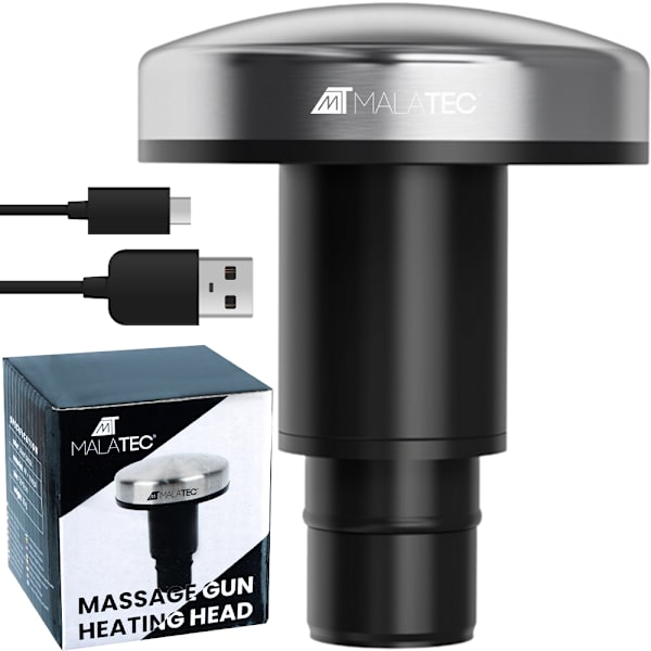 Lämmittävä hierontapää USB-C-latauksella Black
