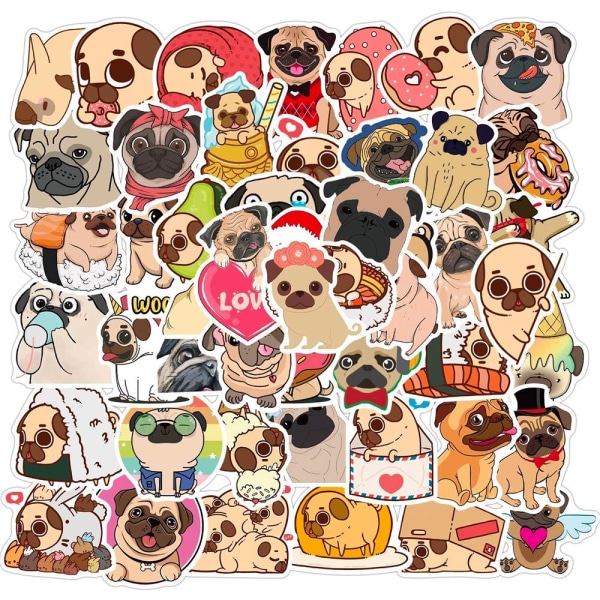 50x Klistermærker - Hunde Multicolor