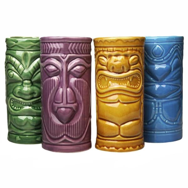 4x Keramikkrus - Tiki Multicolor