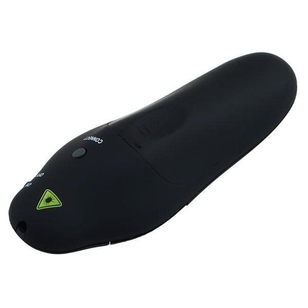 Fjernbetjening til præsentationer med indbygget laserpointer Black