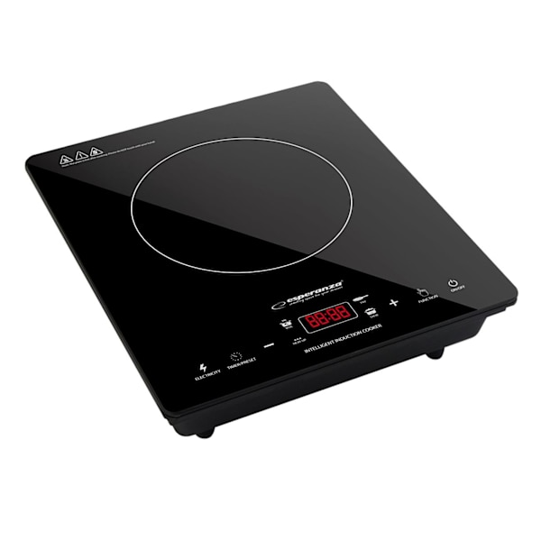 Esperanza - Induktionsplade - 2000 W Black