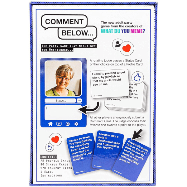 Comment Below - Juhlapeli (ENG) Multicolor