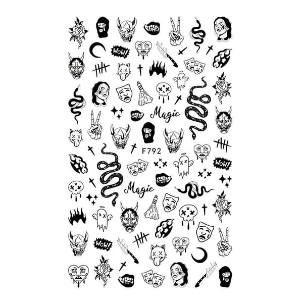 Ark med Nagelstickers Vit