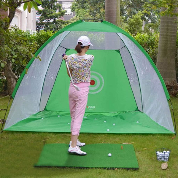 Vikbart Övningsnät för Golf Grön
