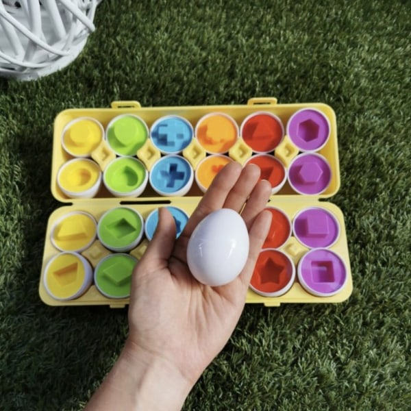Sorteringspuslespil - æg Multicolor