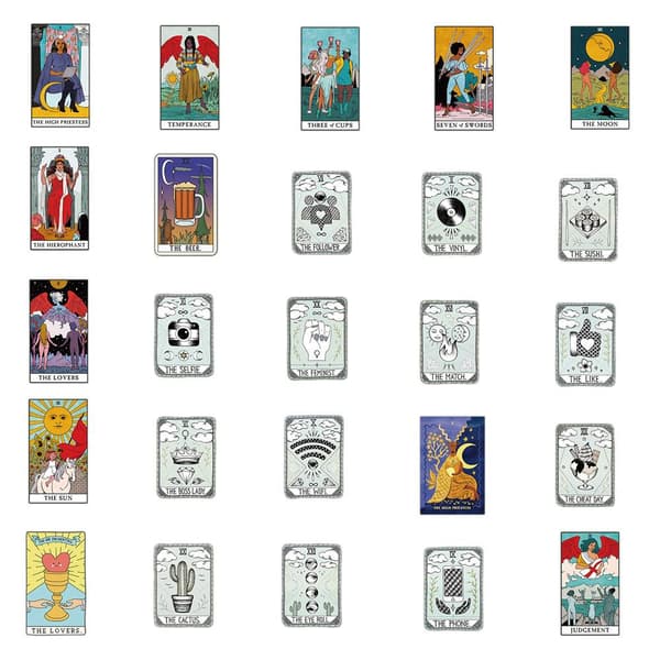 Tarrat - tarot - retro - 50 kpl Multicolor