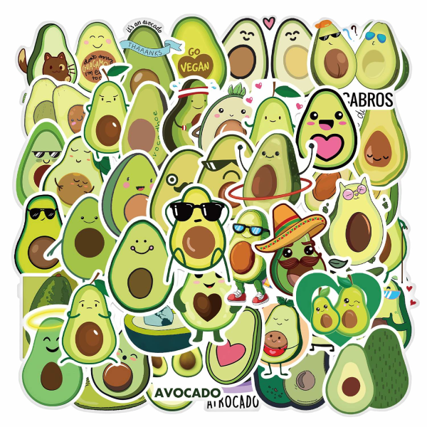 Pakke med Klistermærker - Avocado Multicolor