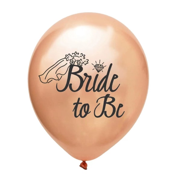 Sæt med dekorationer, polterabend - Bride to Be Pink gold