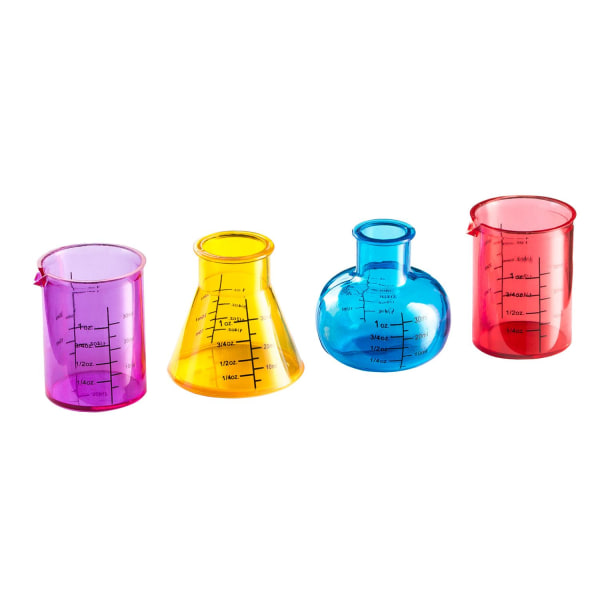 4x Shotglas - Kemi Multicolor