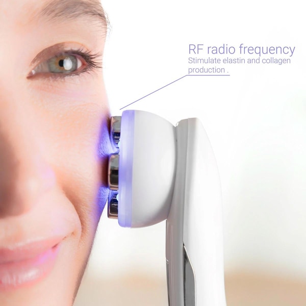 Multifunktionelt Apparat til Ansigtsmassage - RF/EMS White