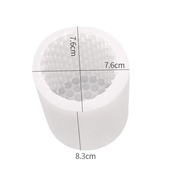 Form til stearinlys - silikone White