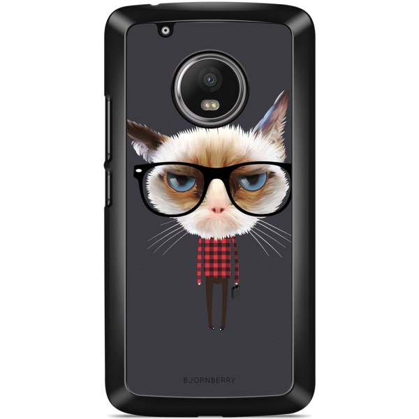Bjornberry Skal Moto G5 Plus - Hipster Katt