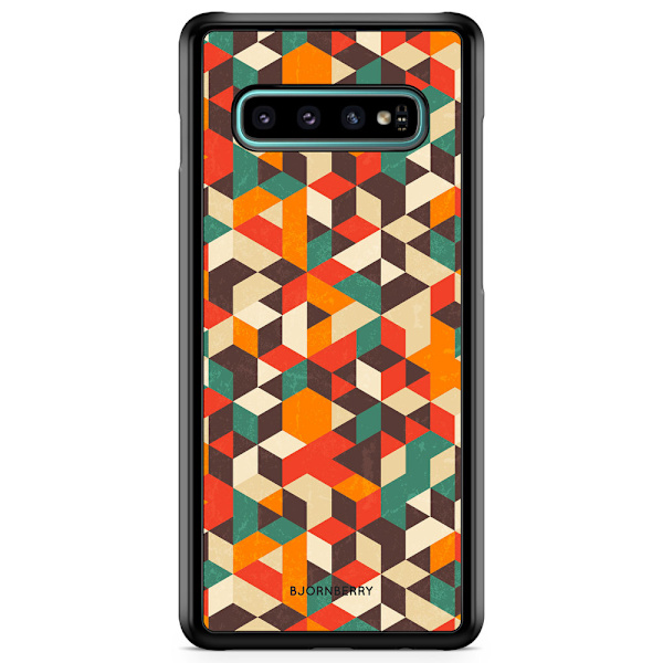 Bjornberry Skal Samsung Galaxy S10 Plus - Retro Geometri