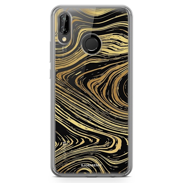 Bjornberry Hybrid Skal Huawei P20 Lite - Guld Marmor