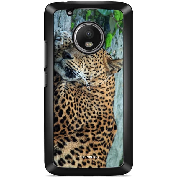Bjornberry Skal Moto G5 Plus - Sovande Leopard