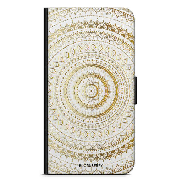 Bjornberry Plånboksfodral iPhone 12 Mini - Guld Mandala