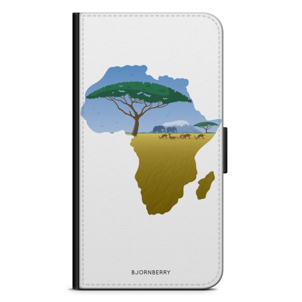 Bjornberry Plånboksfodral Sony Xperia X - Afrika Vit