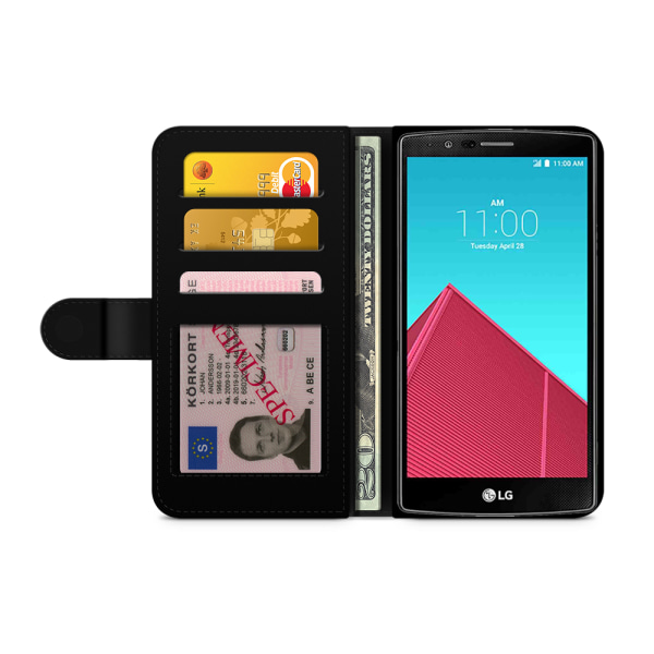 Bjornberry Plånboksfodral LG G4 - Guldiga Kronor