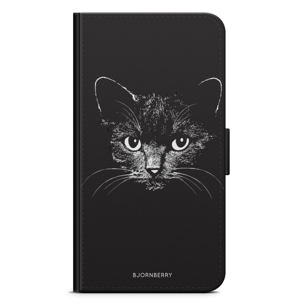 Bjornberry Plånboksfodral LG G5 - Svart/Vit Katt