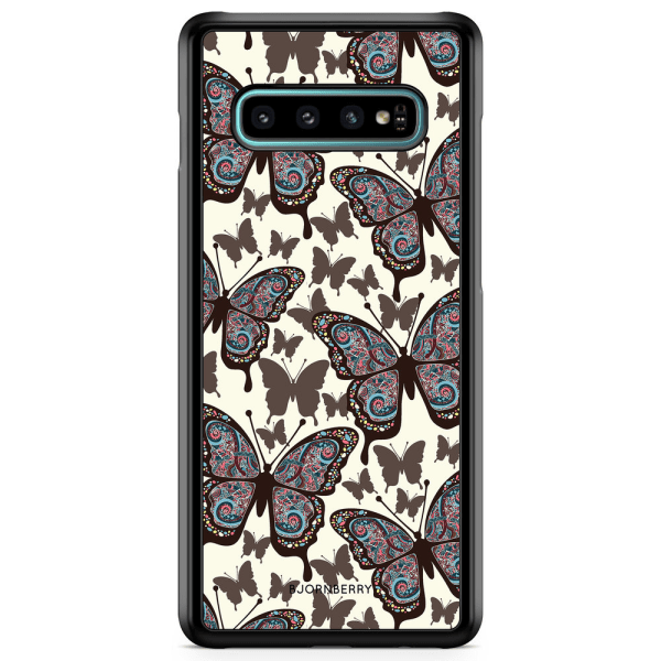 Bjornberry Skal Samsung Galaxy S10 Plus - Färgglada Fjärilar
