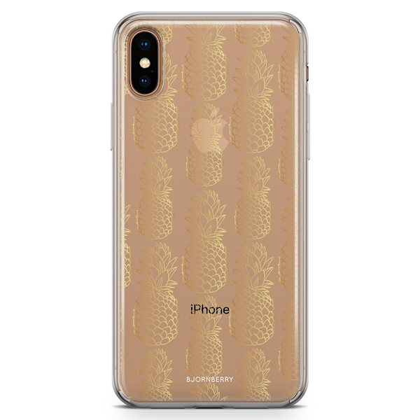 Bjornberry Hybrid Skal iPhone Xs Max  - Guldiga Ananas