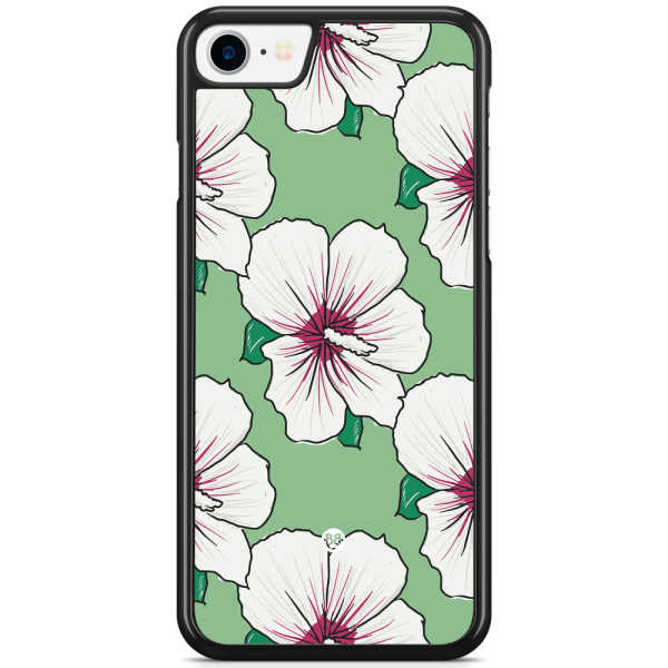 Bjornberry Skal iPhone SE (2020) - Gräddvita Blommor