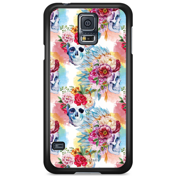 Bjornberry Skal Samsung Galaxy S5 Mini - Dödskallar & Blommor