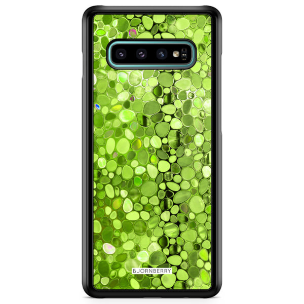 Bjornberry Skal Samsung Galaxy S10 Plus - Stained Glass Grön