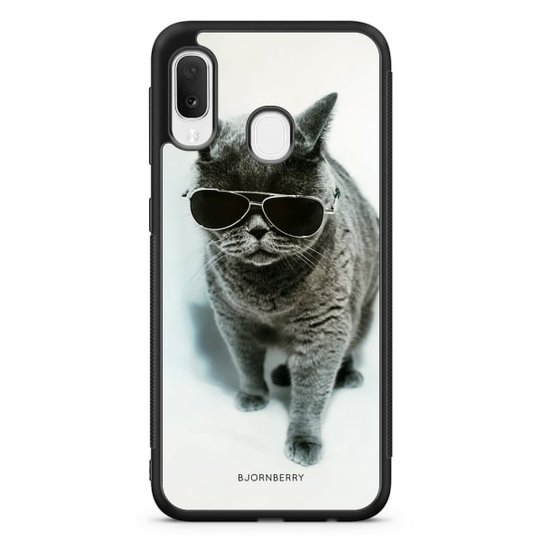 Bjornberry Skal Samsung Galaxy A20e - Katt Glasögon